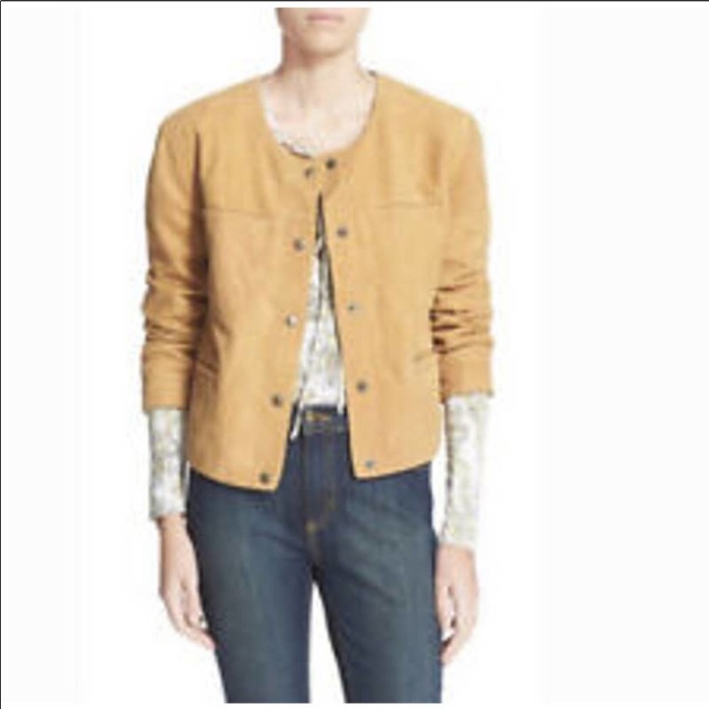 Free People suede bomber jacket